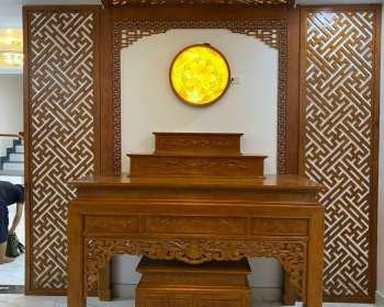 Bàn thờ TAM CẤP gỗ sồi Nga TT08